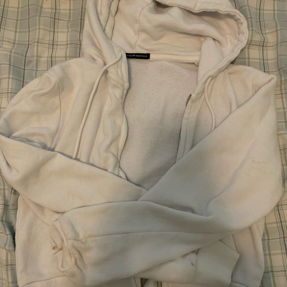 brandy crop zip up hoodie